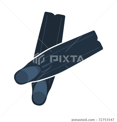 Icon Of Swimming Flippers Icon Of Swimming Flippers 72753547