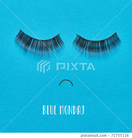 sad face and text blue monday 72755116