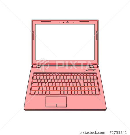 Pink laptop - Stock Illustration [72755841] - PIXTA