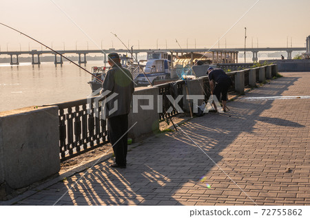Dnipro city embankment in Ukraine Dnipro city embankment in Ukraine 72755862