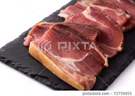 Dried and smoked meat slice Dried and smoked meat slice 72756955