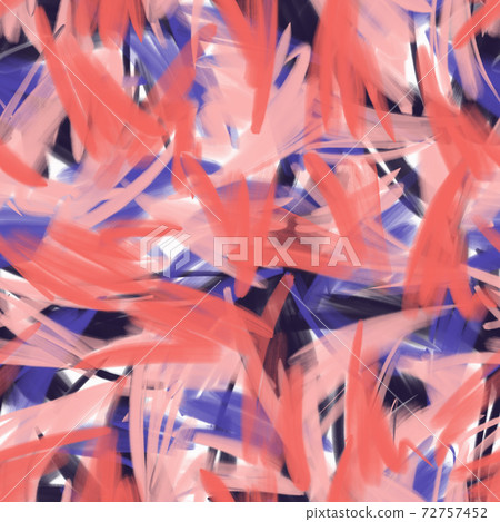 Expressive abstract brush strokes seamless pattern. Oil painting. Trendy hand drawn blurred nature ornament. Geometric background with chaotic colorful lines and stripes. Textile and fabric design. Expressive abstract brush strokes seamless pattern. Oil painting. Trendy hand drawn blurred nature ornament. Geometric background with chaotic colorful lines and stripes. Textile and fabric design. 72757452