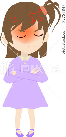 Illustration of an angry cute girl Illustration of an angry cute girl 72757847