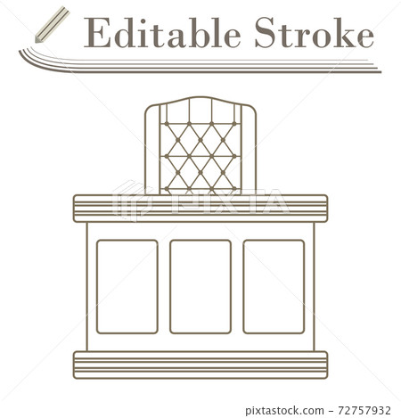 Judge Table Icon Judge Table Icon 72757932