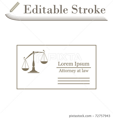 Lawyer Business Card Icon 72757943