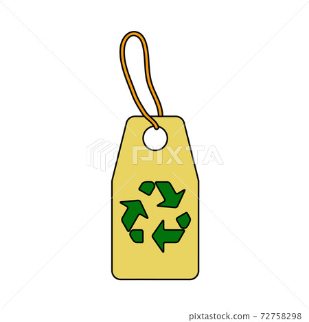 Tag With Recycle Sign Icon Tag With Recycle Sign Icon 72758298