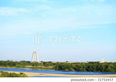 Scenery of Ichinomiya City, Kiso River and Twin Arch 138 Scenery of Ichinomiya City, Kiso River and Twin Arch 138 72758457