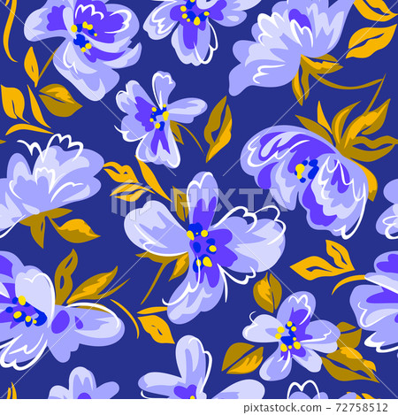 Artistic floral background. Seamless pattern made of abstract peony flowers with blurred petals texture. Summer nature ornament. Large flowers in bloom. Artistic floral background. Seamless pattern made of abstract peony flowers with blurred petals texture. Summer nature ornament. Large flowers in bloom. 72758512