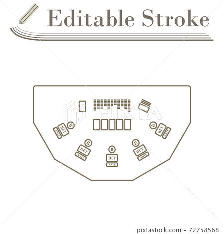 Poker Table Icon 72758568