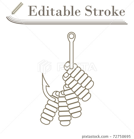 Icon Of Worm On Hook Icon Of Worm On Hook 72758695
