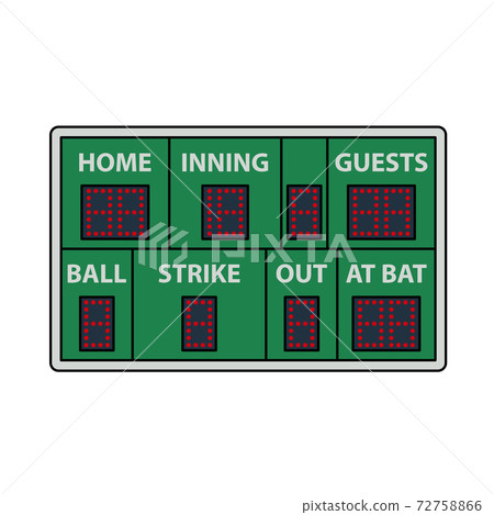 Baseball Scoreboard Icon Baseball Scoreboard Icon 72758866