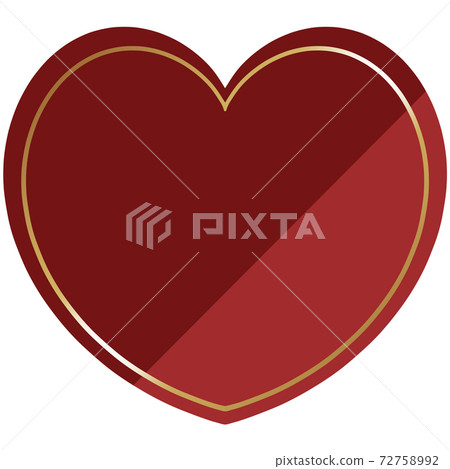 Heart-shaped frame red & gold 72758992