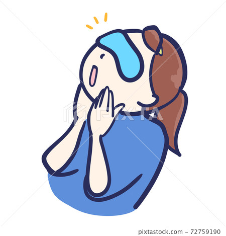 一個女人在做眼保健的插圖 一個女人在做眼保健的插圖 72759190