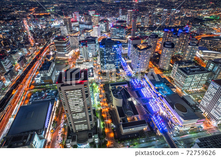 《神奈川縣》橫濱港未來夜景/城市景觀 72759626
