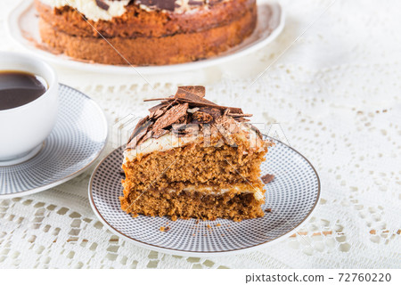 Coffee cake, Strawberries and Coffee 72760220