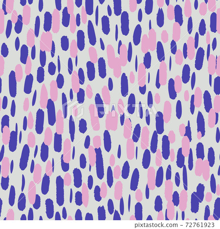 Small brush strokes simple geometric elements. Trendy flat illustration with little colorful painted elongated oval shapes, Abstract seamless pattern in minimalist style. Fashion design. Small brush strokes simple geometric elements. Trendy flat illustration with little colorful painted elongated oval shapes, Abstract seamless pattern in minimalist style. Fashion design. 72761923