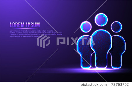 People group community Low poly wireframe vector illustration People group community Low poly wireframe vector illustration 72763702