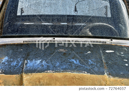 vintage car scraped hood vintage car scraped hood 72764037