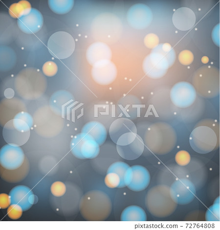 Multicolored blurry bokeh on a dark background 72764808