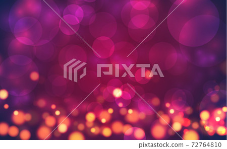 Multicolored blurry bokeh on a red background 72764810