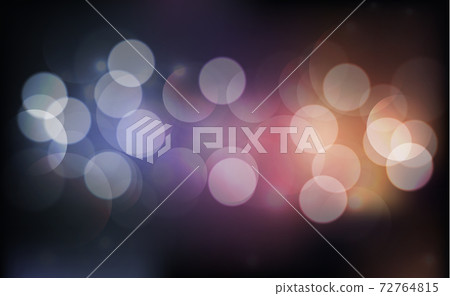 Multicolored blurry bokeh on a dark background 72764815