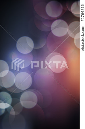 Multicolored blurry bokeh on a dark background 72764816