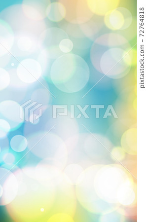 Multicolored blurry bokeh on a yellow background 72764818