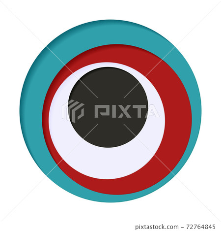 Round palette of four colors on a white... - Stock Illustration ...