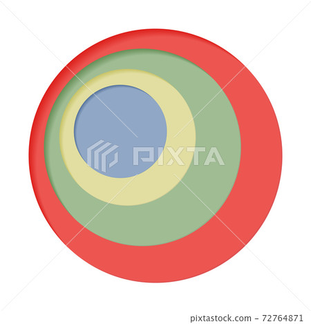 Round palette of four colors on a white... - Stock Illustration ...