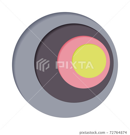 Round palette of four colors on a white... - Stock Illustration ...