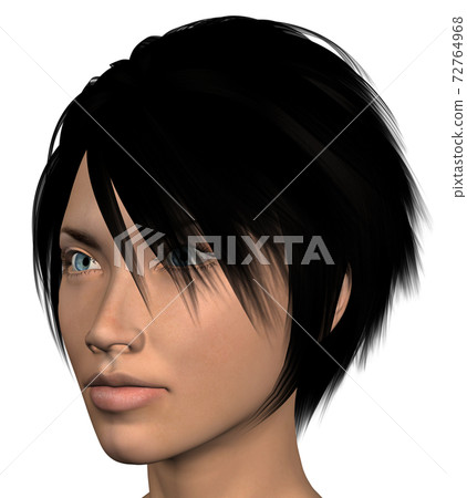young woman portrait illustration young woman portrait illustration 72764968