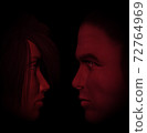 young couple illustration 72764969