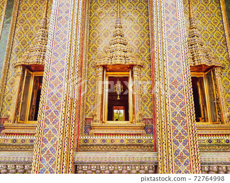 ancient architecture landmark in Bangkok Thailand. Traditional temple named Wat Ratchabophit ancient architecture landmark in Bangkok Thailand. Traditional temple named Wat Ratchabophit 72764998