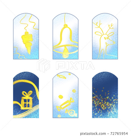 A collection of six gift tags Christmas and New Year A collection of six gift tags Christmas and New Year 72765954