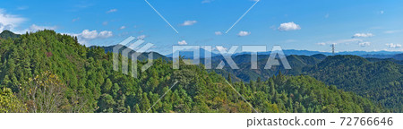 [View of Mt. Ontake from Miyama Limestone Cave Observatory] (High resolution version) Miyama, Hachiman-cho, Gujo City, Gifu Prefecture 72766646