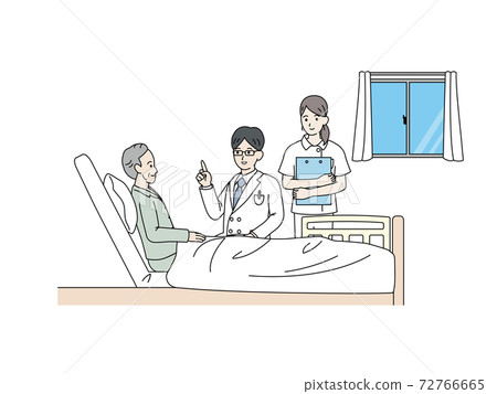 住院老年男性病人解釋醫生 72766665