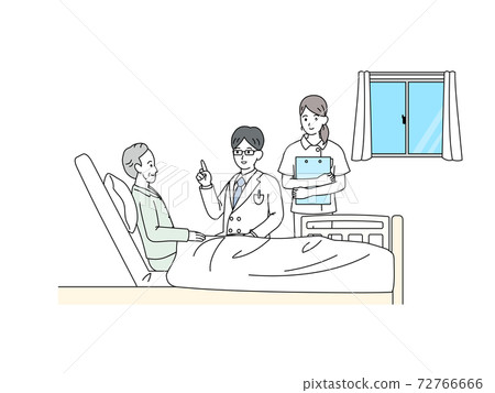 住院老年男性病人解釋醫生 72766666