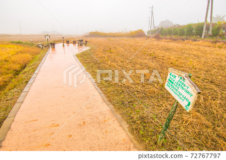 Winter scenery of the border of three prefectures on the border of the countryside of Saitama, Gunma and Tochigi prefectures 72767797