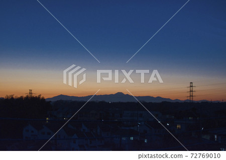黃昏和富士山川崎的景色 黃昏和富士山川崎的景色 72769010