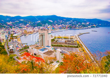 A view from the Atami Ropeway overlooking the hot spring town of Atami on the Izu Peninsula in Shizuoka Prefecture 72771040