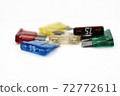 5 colorful fuses placed apart 72772611