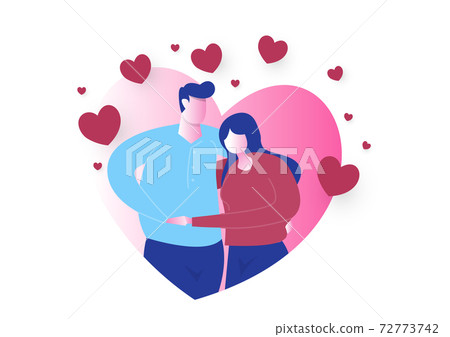 Love concept, Valentines day pink background.... - Stock Illustration ...