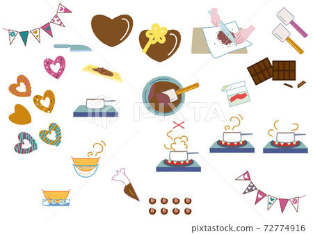Tools for making sweets, item set illustration 72774916