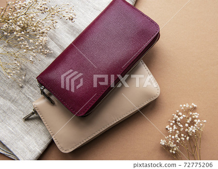Red and beige leather wallets Red and beige leather wallets 72775206