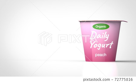 yogurt, peach, milk product 72775816