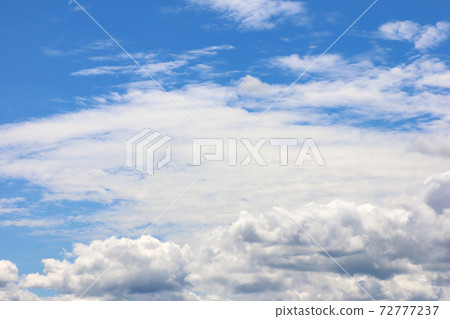 The vast blue sky nature background and white clouds 72777237