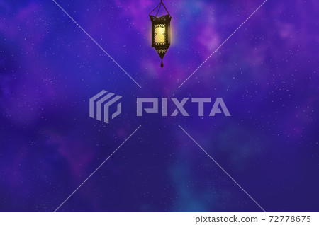 Lamp light and starry sky background Lamp light and starry sky background 72778675