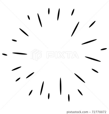 Starburst, sunburst  hand drawn. Design Element Fireworks Black Rays. Comic explosion effect. Radiating, radial lines. 72778872