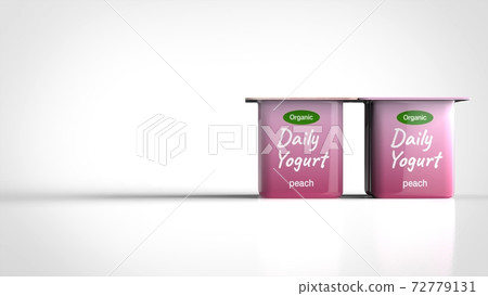 yogurt, peach, milk product 72779131