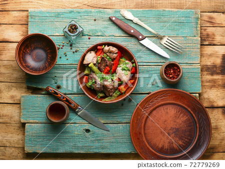Chicken liver salad Chicken liver salad 72779269